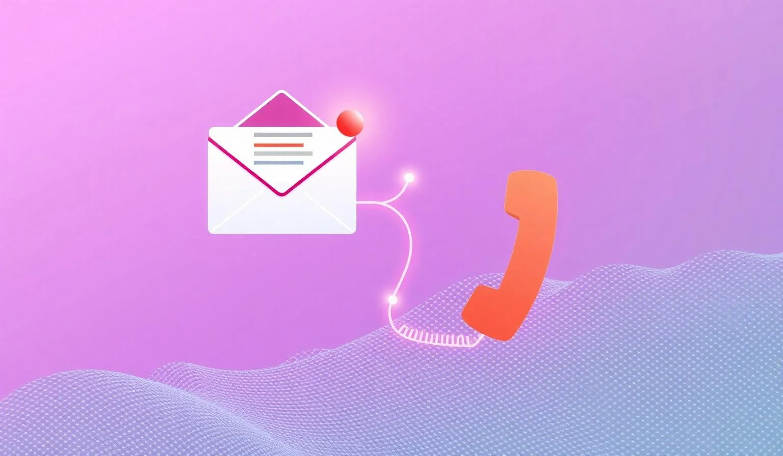 Split image of an inbox with a cold email open on one side and a salesperson on a phone call on the other, comparing cold email and cold calling for B2B outreach